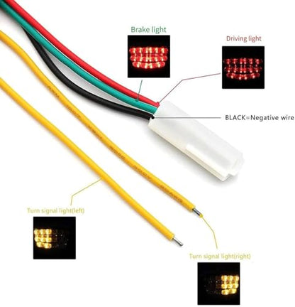 MZS Motorcycle Tail Light, LED Integrated Turn Signal Blinker Clear Compatible with CBR500R CBR 500R CB500F CB500X 2013-2015 - size: CBR500R/CB500F/CB500X