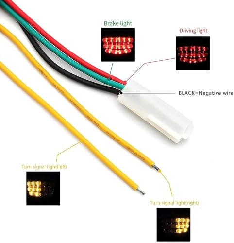 MZS Motorcycle Tail Light, LED Integrated Turn Signal Blinker Clear Compatible with CBR500R CBR 500R CB500F CB500X 2013-2015 - size: CBR500R/CB500F/CB500X
