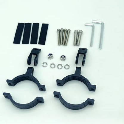 Motorcycle Spotlight Bracket, 2PCS Headlight Holder, Heavy-Duty Tube Clamp Mounting Bracket for 40mm-64mm ATV UTV Roll Bar (1.58-2.5 inch) - size: 1.58-2.5 inch
