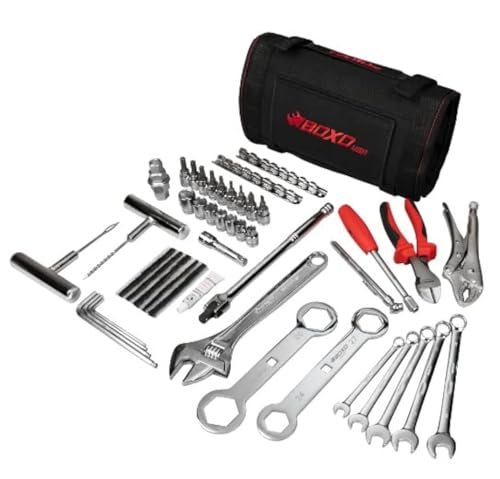Boxo USA Adventure Motorcycle Tool Kit - 40-Piece Compact Tool Roll for Dual Sport & Adventure Bike - size: 40-Piece Adventure Motorcycle