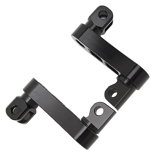 Motorcycle Foot Peg Highway Bracket – 360° Adjustable Aluminum Extension for Touring (Black) - color: Black