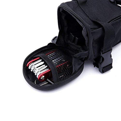 WOTOW Bike Repair Tool Kit & Bike Saddle Bag, 14 in 1 Bike Chain Tool Hex Key Wrench Maintain Accessories Multitool Set with Portable Under Seat Bag for Road Mountain Commuter Bicycle - style: 14 in 1 Multitool (Red)