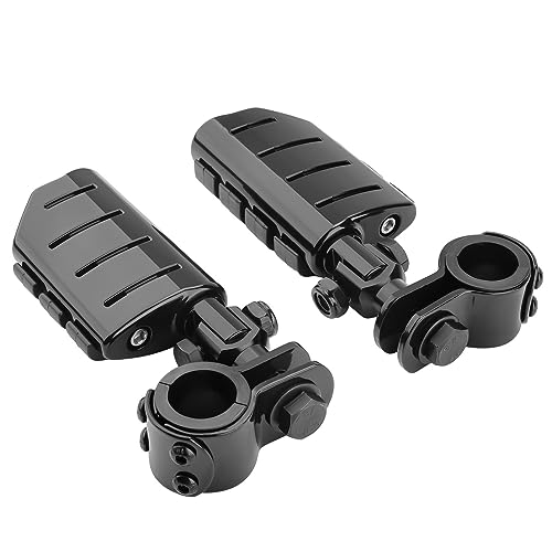 Motorcycle Highway Foot Pegs, Highway Footrest Fit for Harley Touring Yamaha Honda Suzuki Kawasaki 25mm 32mm 34mm Engine Guard (‎Gloss Black) - color: Gloss Black