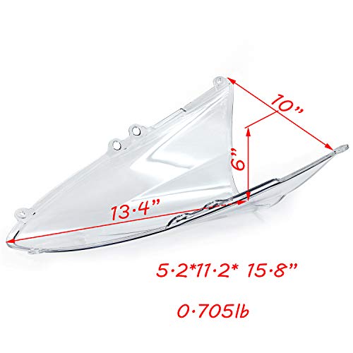 HTTMT- Clear Double Bubble Windscreen Windshield For 2012-2014 DUCATI 899/1199 [P/N: CFP-2310-3-CL] - color: Clear