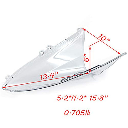 HTTMT- Clear Double Bubble Windscreen Windshield For 2012-2014 DUCATI 899/1199 [P/N: CFP-2310-3-CL] - color: Clear