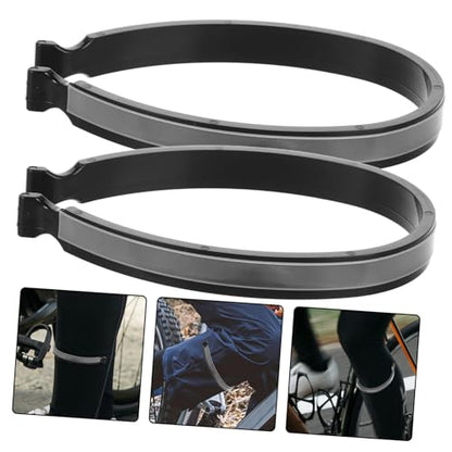 Happyyami 2pcs Bicycle Leg Band Cycling Equipment Reflective Bike Trouser Pant Clips Easy to Use for Cycling Ankles Safety Bands