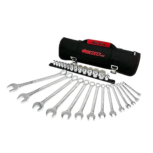 SR1 Performance Boxo USA 28 Piece SAE Tool Roll - Compact Tool Kit Pairs with BoxoUSA or KOH Tool Bag - size: 28-Piece SAE