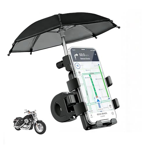 2026 New Motorcycle Phone Holder Mount,360° Rotatable Motorcycle Phone Mount with Sunshade Design for Phones Navigation,Portable Phones Holder for Motorcycles Handlebar