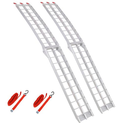 7.5FT Aluminum Loading Ramps, 1500 Lbs Capacity per Pair, with Safety Straps, Motorcycle Ramp, ATV Truck Ramps, Four Wheeler Ramps for Trucks, Lawn Mower, UTV, 1 Pair
