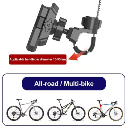 Shockproof Motorcycle Phone Holder, Universal Bike Handlebar Mount for GPS Navigation, Compatible with E-Bike Mountain Bicycle (Style A) - color: Style A