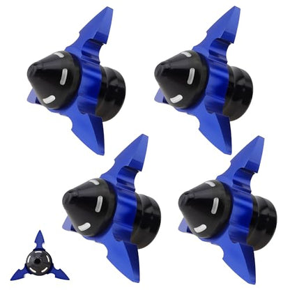 Windance 4pcs Front Wheel Frame Sliders Aluminum Alloy Dart Shape Front Fork Crash Protection Cup for Motorcycles Motocross Moped Scooters Dirt Pit Bikes (Blue) - color: Blue
