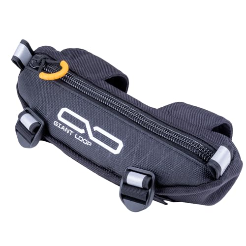 Giant Loop Zigzag Handlebar Bag, 1.5 Liter Black Windshield Pouch, Fits Any Motorbike, Dirt Bike & Snow Bike - color: Black 2025