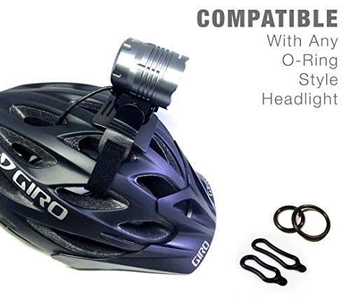 Night Provision Bike Light Helmet Mount for Cree Powered LED Bicycle Lights. Gemini, Magicshine, Stupidbright SB1, SB1600, SB2600, SB3000, Night Provision BX-300