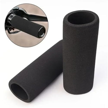 Rubber Handlebar Grip Motorcycle Handlebar Cover Slip-on Anti Vibration Comfort Grip Sleeve Foam Anti-Slip Moto Handle Levers Grips - color: 2 pcs