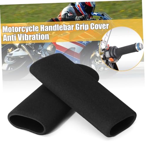 Cabilock Non Skid Motorcycle Handlebar Grips Elastic Sponge Covers for Enhanced Comfort and Safety for Motorbike - size: 12X2.1X2.1CM
