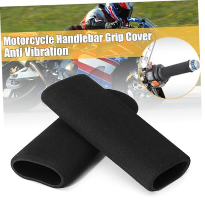 Cabilock Non Skid Motorcycle Handlebar Grips Elastic Sponge Covers for Enhanced Comfort and Safety for Motorbike - size: 12X2.1X2.1CM
