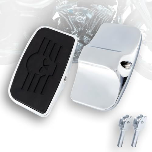Rear Passenger Footpeg Passenger Peg Floorboard Footboard for Harley (18-later Softail, Skull-Chrome) - size: Skull-Chrome