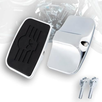 Rear Passenger Footpeg Passenger Peg Floorboard Footboard for Harley (18-later Softail, Skull-Chrome) - size: Skull-Chrome