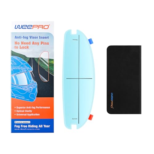 Full Face Helmet Shield Anti Fog Film for Motorcycle Helmet Visor Insert Fog-Resistant 3.46" x 10.7" | Fog Free Clear Visor for Safe Riding in Humid Cold Weather,Long-Term Effects,Self Adhesive Edge Banding - size: Super Clear - Over 90 Seconds