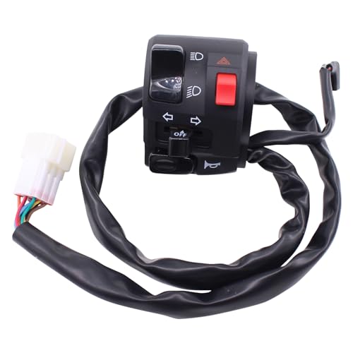 MOTOKU Pair 7/8" 22mm Motorcycle Handlebar Horn Button Turn Signal Controller Switches Motorbike Left and Right Electric Fog Light Start Switch