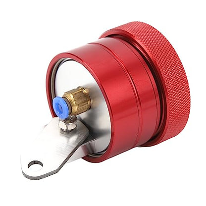 Motorcycle Chain Lubricator System Universal Chain Oiler Reservoir with Mounting Bracket and Oil Tube, Metal Manual Drip Chain Lubrication Kit Replacement for, Red - color: Red