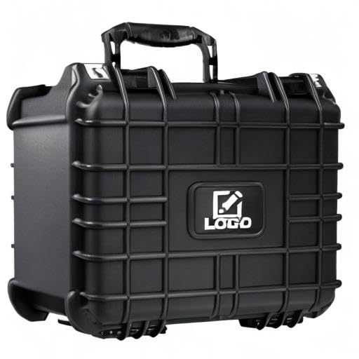 Eylar Protective Hard Camera Case Water & Shock Proof w/Foam TSA Approved 13.37 Inch 11.62 Inch 6 Inch Black (With Custom Logo Plate) - color: With Custom Logo Plate