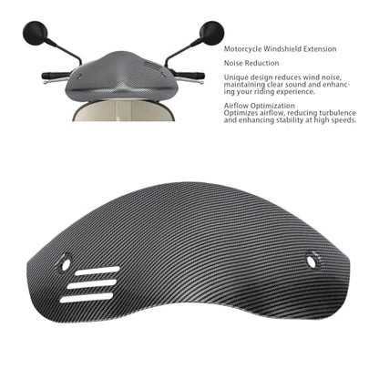 Motorcycle Windscreen Extension Adjustable Spoiler Clip On Windscreen Visor Windproof Front Flyscreen Replacement For GTS GTV 300 2024 (Carbon Fiber Style) - color: Carbon Fiber Style