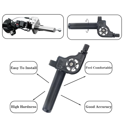 Motorcycle Throttle Grip 7/8" 22mm CNC Aluminum Quick Twister with Throttle Cable for KLX CR CRF EXC XR CRF50 CRF230 50 110 125 230 250 Dirt Pit Bike Motocross Motorbike Quad ATV - color: Black