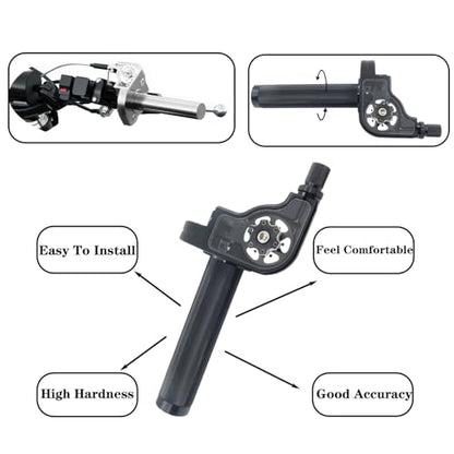 Motorcycle Throttle Grip 7/8" 22mm CNC Aluminum Quick Twister with Throttle Cable for KLX CR CRF EXC XR CRF50 CRF230 50 110 125 230 250 Dirt Pit Bike Motocross Motorbike Quad ATV - color: Black