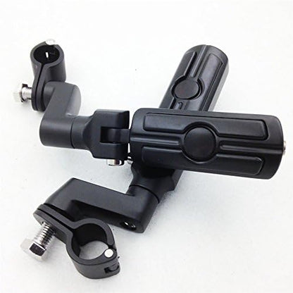 XKMT-Front Rider 1.5" 1 1/2" Highway Radical Skull Foot Peg Clamps Compatible With TRIUMPH ROCKET 3 2300cc Motorcycle [B012FGV8UC]