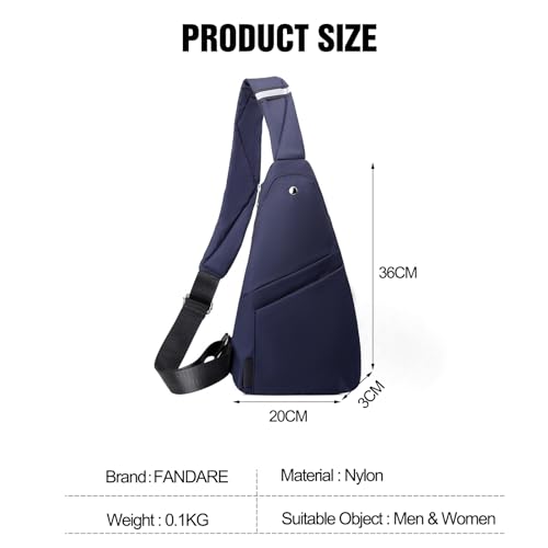 FANDARE Lightweight Sling Bag Men Chest Pack with Reflective Strips Women Versatile Motorcycle Crossbody Bags Cover Shoulder Carry Body Wallet for Hiking Running Outdoor Travel Daypacks Blue A - color: Blue a