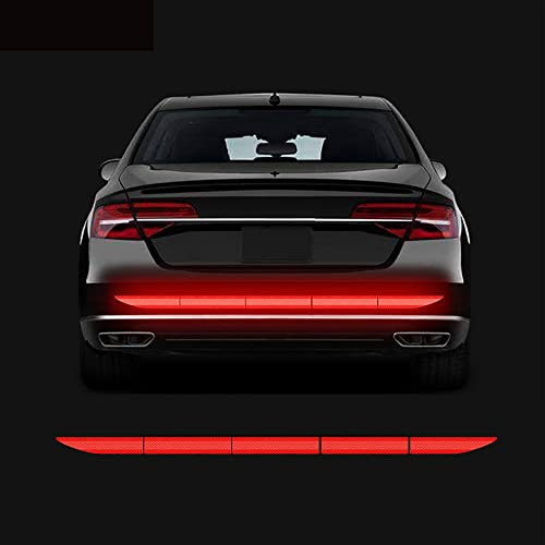 5pcs/Set Diamond Grade Reflective Stickers High Intensity Night Visibility Safety Warning Sign Reflective Tape Stickers for Cars Trucks Helmets Motorcycle Bumper Sticker 35.83x1.57in - color: Red