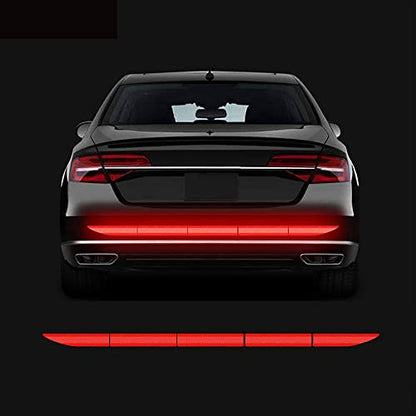 5pcs/Set Diamond Grade Reflective Stickers High Intensity Night Visibility Safety Warning Sign Reflective Tape Stickers for Cars Trucks Helmets Motorcycle Bumper Sticker 35.83x1.57in - color: Red