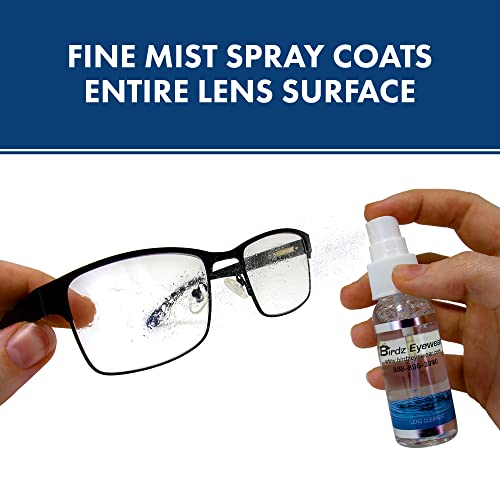 Birdz 5 Eyeglass Sunglass Lens Cleaner Cleaning Kit with Spray Cloth Tool Key Chain