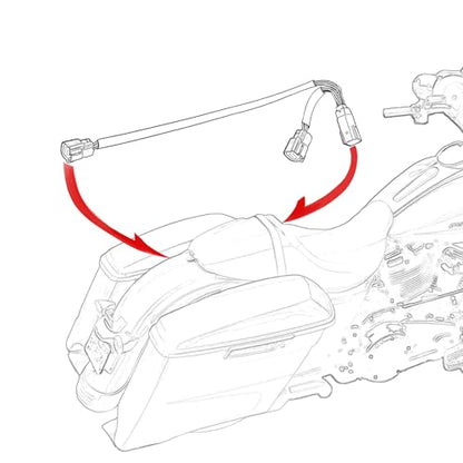 TCMT Smoke Len King Trunk Sequential Dynamic Flowing LED Tail Light Assembly Wiring Harness Fits For Harley Touring Road King Road Street Electra Glide Tri Glide Ultra Limited 2014-2025 - color: Smoke Lens Chrome Housing B, size: Light Set(12 Funtions)