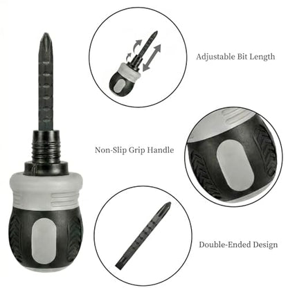 Tire Repair Kit, 60PCS Rubber Tire Repair Plugs with 3-in-1 Ratchet Screwdriver, Needle Nose Pliers & EVA Storage Case, Tubeless Tire Emergency Repair Kit for Car, Motorcycle, SUV & Truck
