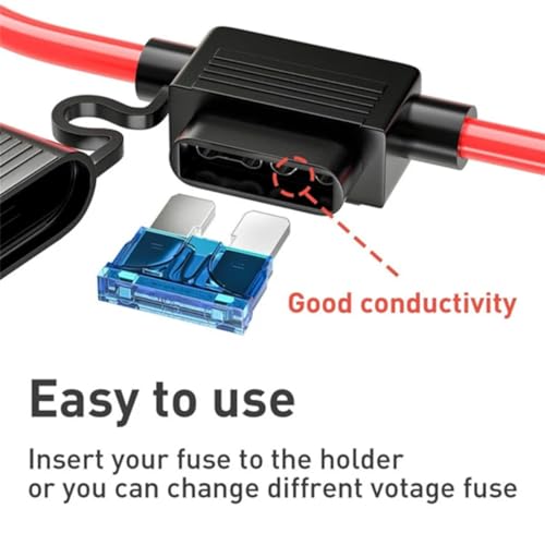3Pcs Inline Fuse Holder Standard ATC ATO Add-a-Circuit Car Fuse Holder TAP Adapter 15A Blade Automotive Fuse Holder for Automotive Marine CFH-ILATO-PT15A - color: CFH-ILATO-PT15A