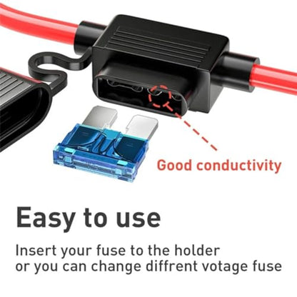 3Pcs Inline Fuse Holder Standard ATC ATO Add-a-Circuit Car Fuse Holder TAP Adapter 15A Blade Automotive Fuse Holder for Automotive Marine CFH-ILATO-PT15A - color: CFH-ILATO-PT15A