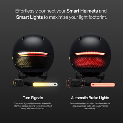 UNIT 1 Navigation Remote - Wireless Handlebar Controller for Turn Signals, Single Light, Double Light, and Brake Lights - USB-C Rechargeable and IPX6 Waterproof - Black