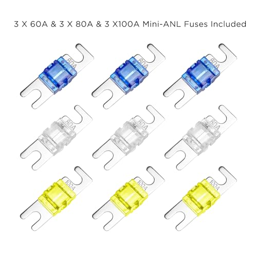 RECOIL ZSFH11-3 in-line Mini ANL Fuse Holder 1 X 4/8 Gauge Input & Output with Reducer