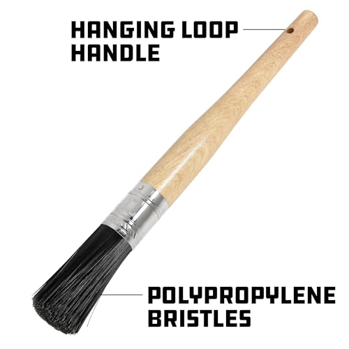 Powerbuilt Parts Cleaning Brush, Lasting Nylon Wire, 1-Inch Diameter, Hanging Loop Handle - 940444 - size: (Pack of 1)