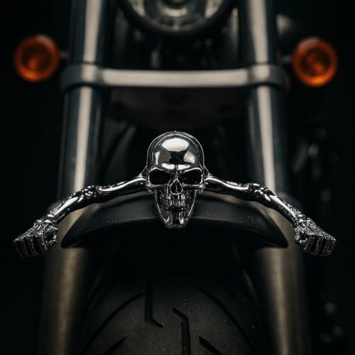 Eagle Lights SKULLRIDER Headlight and Fender Skull Figurehead for HD and Indian Motorcycles (Small) - size: Small