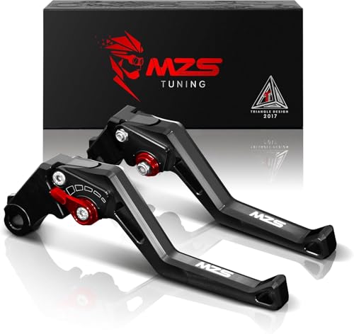 MZS Motorcycle Clutch Brake Levers Short CNC Black Compatible with YZF R1 2002-2003 / R6 1999-2004 / FZ1 Fazer 2001-2005 / R6S 2006-2009 (Axial Brake) - color: Black, size: R1/R6/FZ1/R6S/YZF600R