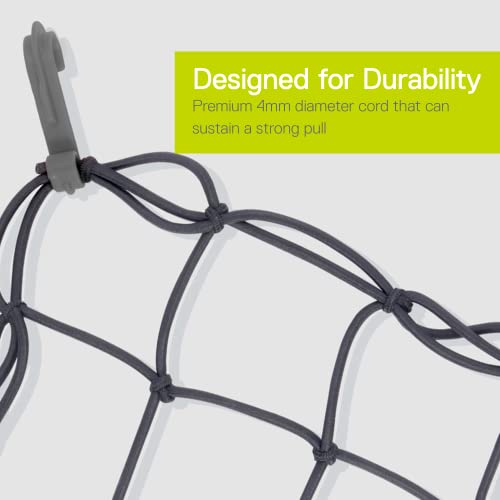 Small Cargo Net by Delta Cycle - Expandable Bungee Net with Hooks Stretches to 22" x 22" - Bike Cargo Net Keeps Your Gear Tightly in Place for Bikes & Kayaks - style: Cargo Net