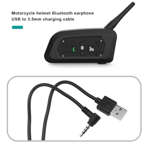 50cm USB to 3.5mm Motorcycle Helmet Charging Cable for V6/V4 Bluetooth Intercoms