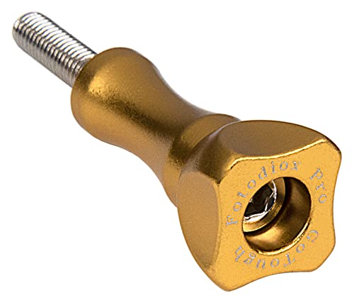Fotodiox GoTough 35mm Gold Metal Thumbscrew Compatible with GoPro HERO3, HERO3+, HERO4, HERO5, HERO6, HERO7 2-Prong Mounting System Pro - color: Gold, size: Medium