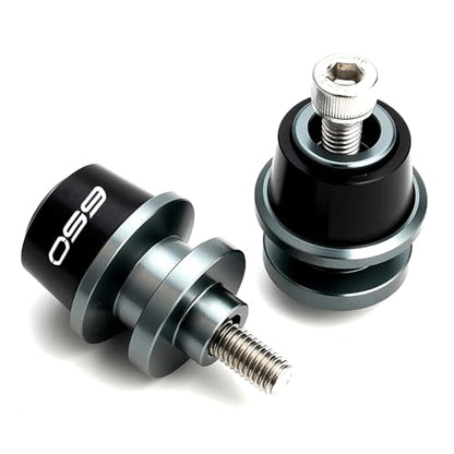 Compatible with 2025 Ninja 650 KRT Ninja650 Z650 RS Z 650 Versys 650 2015-2021 2022 2023 2024 2025 CNC Motorcycle Swingarm Spool Slider Stand Screws (Grey) - color: Grey