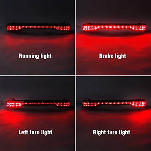 TCMT King Trunk LED Tail Light Assembly Wiring Harness Fits For Harley Touring Road King Road Street Electra Glide Tri Glide Ultra Limited 2014-2025 Red Len - color: Red Lens Black Housing A, size: Light Set(17 Funtions)