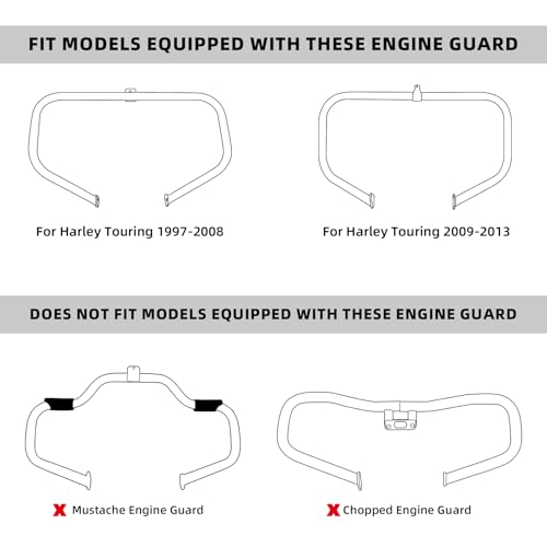 XFMT Lower Fairing Motorcycle Lower Vented Leg Fairing with 6.5" Speaker Pods Fit For Harley Davidson Touring Road King Street Glide Electra Glide 1983-2013, Vivid Black - color: W/ Speaker Pods For '83-'13