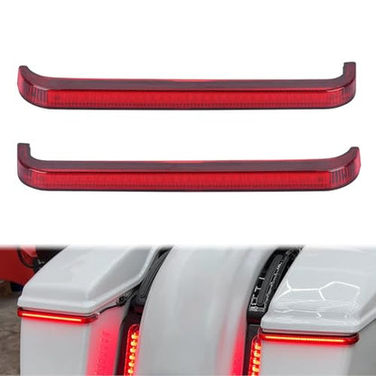 LED Saddlebag Tail Light with Running Brake Light and Sequential Turn Signal Lamp Fit for Harley Touring Street Glide Road King Road Glide Electra Glide Ultra Limited 2023.5-2025 (Red Lens) - color: 2023.5-Up Red Lens